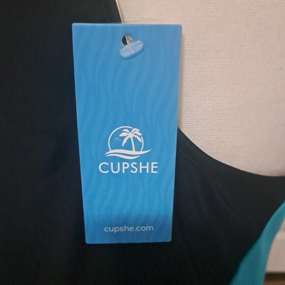 CUPSHE One Piece High Neck Sleeveless Zipper Slimming Swimsuit XL NWT - Picture 4 of 7